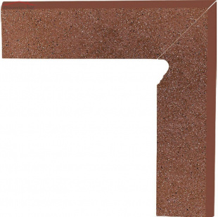Клинкерная плитка Ceramika Paradyz Taurus brown цоколь (8,1x30) двухэлементный правый